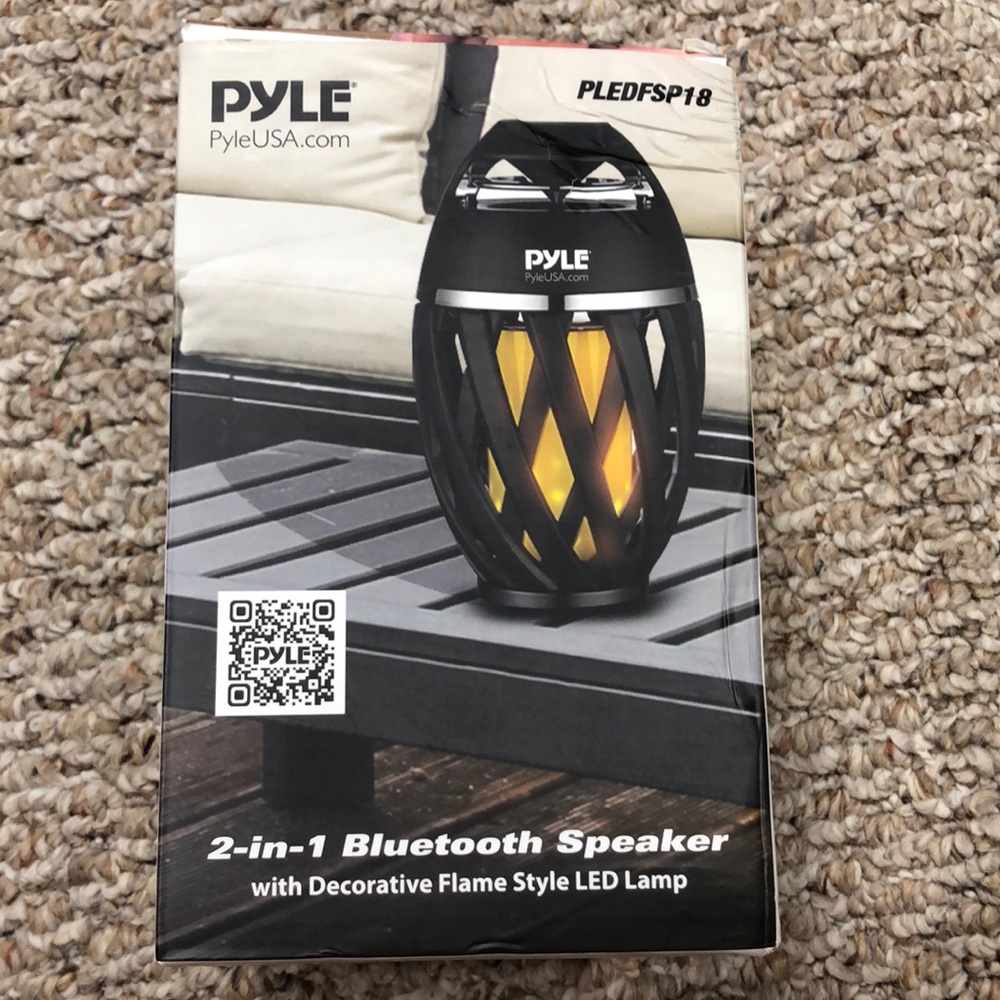 Black led Bluetooth speaker.